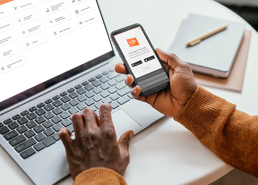 Person using Viva Gym bespoke gym management software developed by KRS - Khanyisa Real Systems